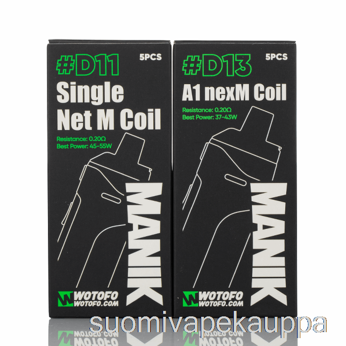 Vape Netistä Wotofo Manik Vaihtokelat D14 A1 Kartiomaiset Nexmesh Kelat